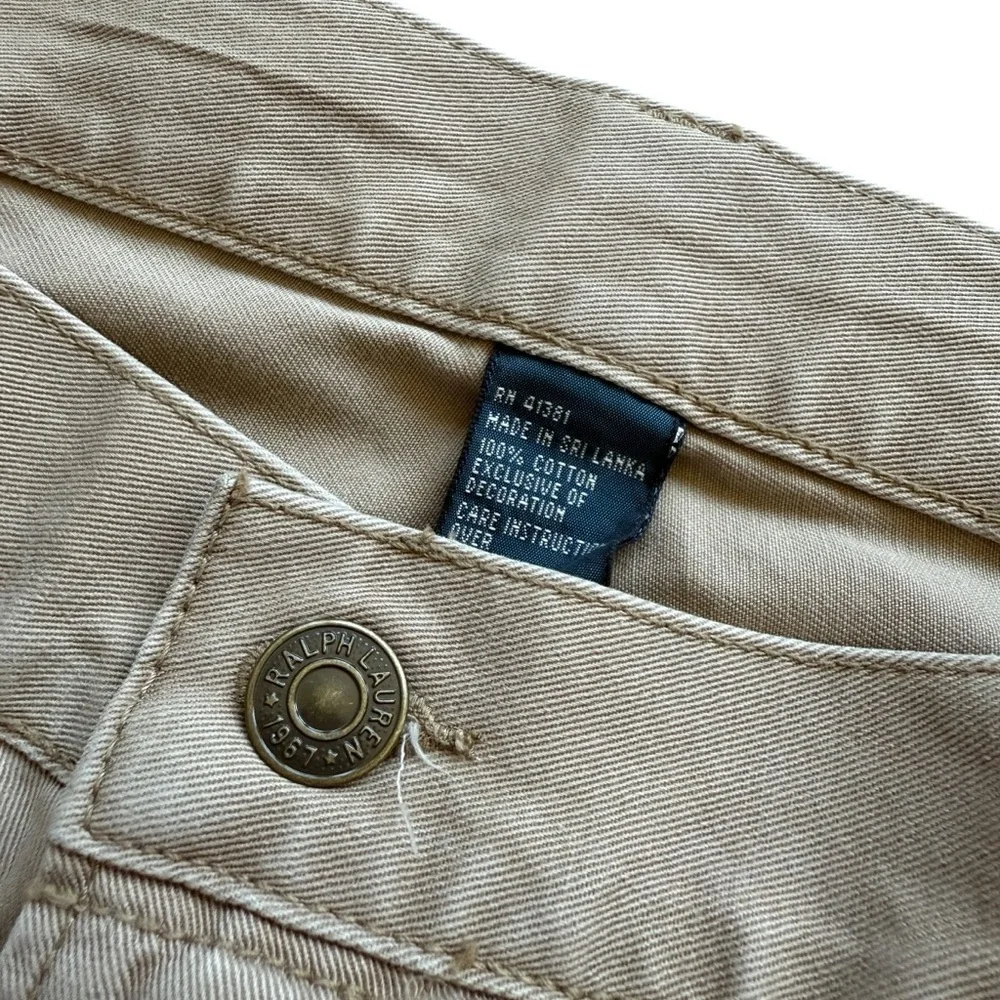 VTG! Y2K Polo Ralph Lauren Men's Chino Pants Beige 38x34 Classic Fit Casual